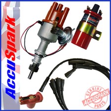 Ford Pinto AccuSpark Stealth Electronic Distributor,Black Leads,Sports Red coil 