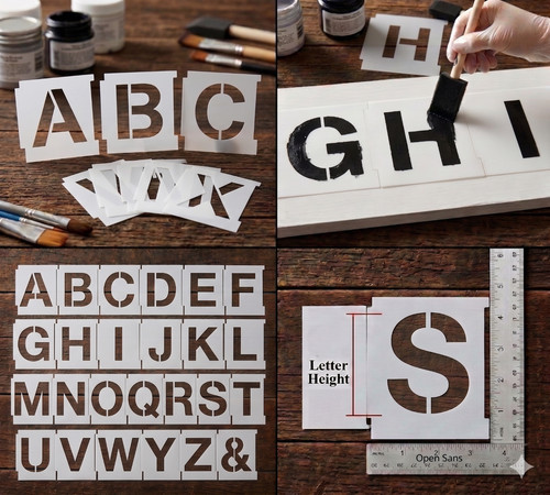 Alphabet letter stencil set - letter,