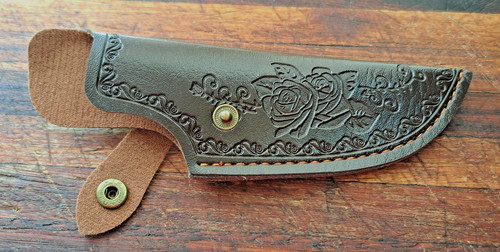 Embossed faux leather knife - embossed,