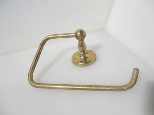 Vintage brass towel holder - vintage,