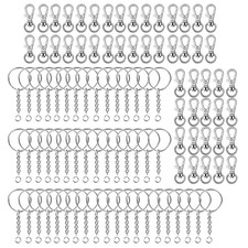 100PCS/Set Swivel Lobster Clasp for Key Rings with Chain Set DIY Jewelry Bag Dec