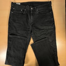 Levis 514 Jeans Mens W34 L30 Straight Leg Black Jeans - Premium Denim