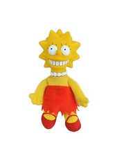 The Simpsons Lisa Simpson Doll Figure Plastic Head Plush Body 8" 1990 Vintage