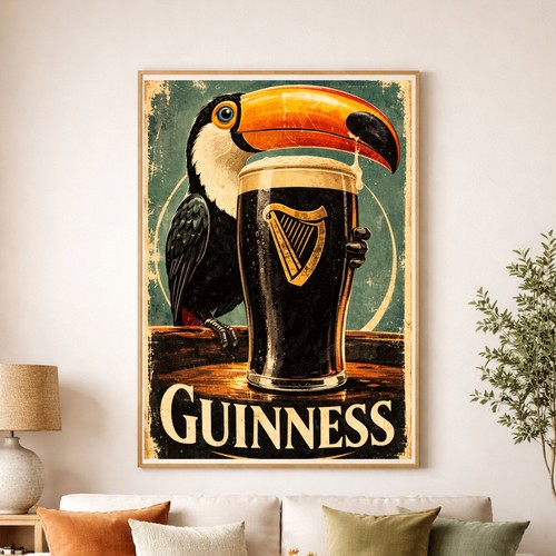 Vintage style guinness - style, print