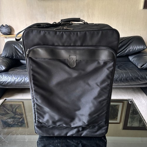 Hartmann black nylon - black, leather