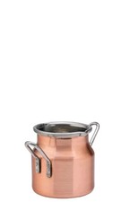 Copper Milk Churn Stainless Steel For Hot Drinks Service 2.5Oz (7Cl) Pack Of 6