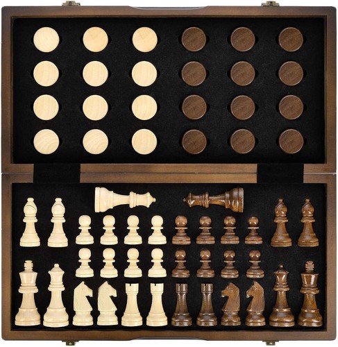Amerous magnetic wooden chess - magnetic,
