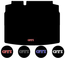 Fits VW Golf Mk5 Hatchback 2004-2009 Black Tailored Boot Mat GTI Badge / Motif