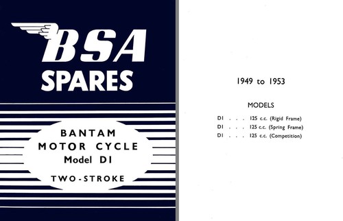 Bsa spares 1949 1953 - to,