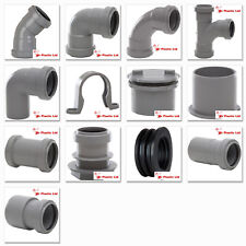 Polypipe 40mm Push Fit Waste Pipe Fittings in Grey (actual size 41mm)