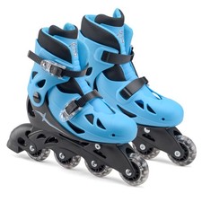 Xootz Kids Inline Skates, Adjustable Beginner Roller Blade Boots, Blue