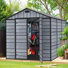 8X6FT Plastic Garden Shed Apex