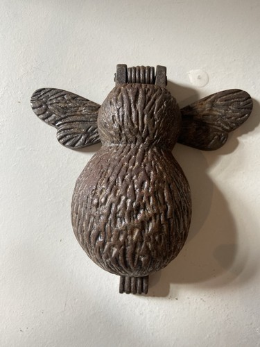 Iron bumble bee door knocker - door,