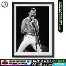 FREDDIE MERCURY QUEEN Wall Art Picture Poster Print BUY 2 GET 2 FREE | A4 to A1