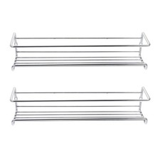  2 Sets Wall Spice Racks for Kitchen Space Saving Condiments Organiser