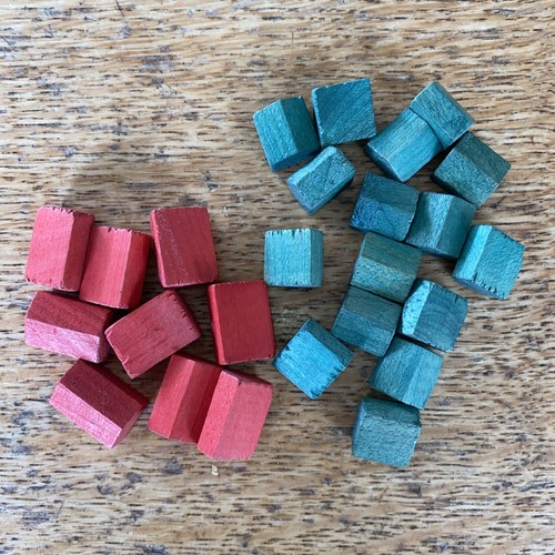 Monopoly vintage wooden houses - vintage,