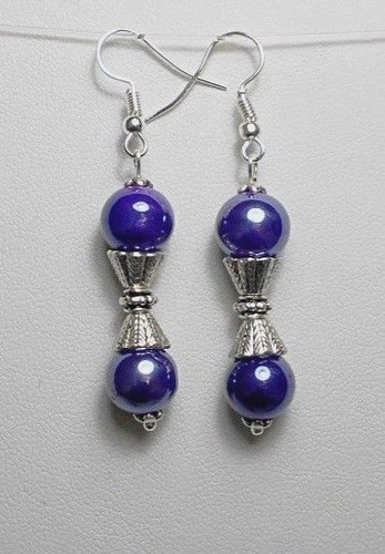 Dangle earrings cobalt - earrings,