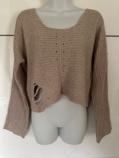WILDFOX BEIGE PINK WOOL SILK