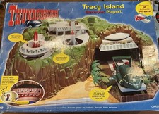 Vintage  Tracy Island Including Vehicles And Figures with sounds and vehicles