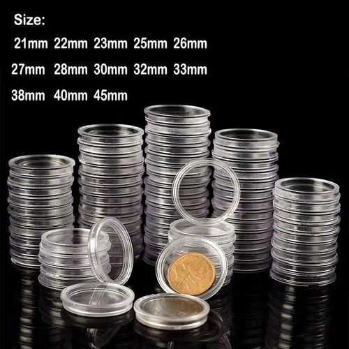 100pcs coin cases capsules - 100pcs,