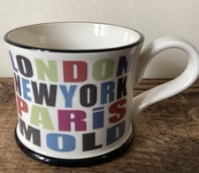 Moorland Pottery Mug London New York Paris Mold Mug Colourful Tea Coffee