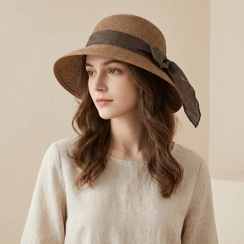 Summer women straw hat - summer, bowknot