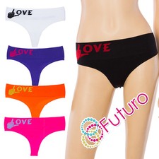 Ladies Thongs LOVE Print  V -