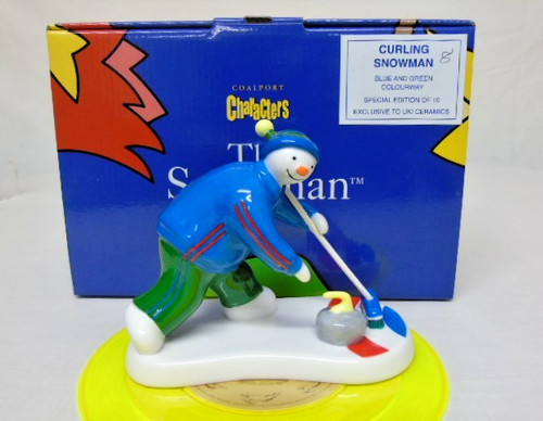 Coalport snowman curling - coalport,
