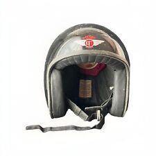 Davida moto Classic Jet Open Face Black Helmet, Made in England, Size: M/58