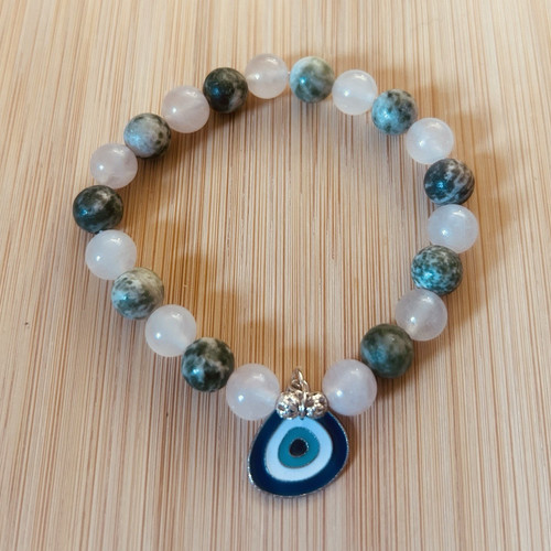 Evil eye beaded bracelet - evil,