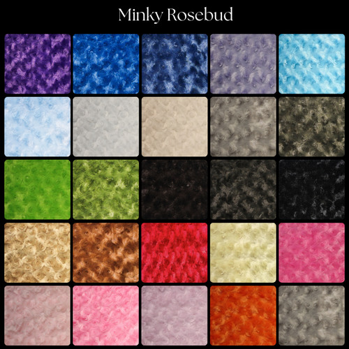 Soft rosebud minky fabric - soft,