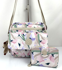 Kipling 'Zia' Shoulder/Crossbody Bag & Purse - Floral Mosaic - Excellent Cond.