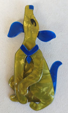 Lea Stein dog (POUF) brooch in perfect condition. Never worn