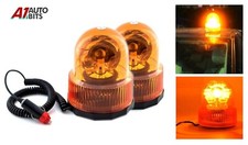 2X Magnetic Mounting Flashing Beacon Warning Lamps Car Van Truck 4x4 Tractor 24V