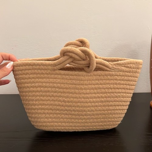 Bag straw tote - straw, woven