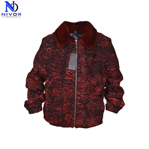 Men burgundy persian lamb - burgundy,