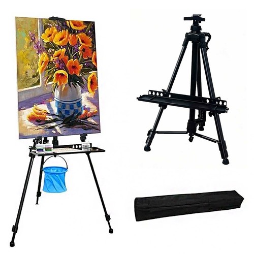 Adjustable metal tripod easel - adjustable,