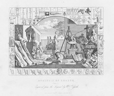 WILLIAM HOGARTH Analysis of Beauty Plate I - Antique Print c1880