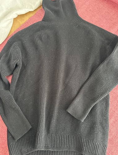 Crew black wide ribbed small - j,