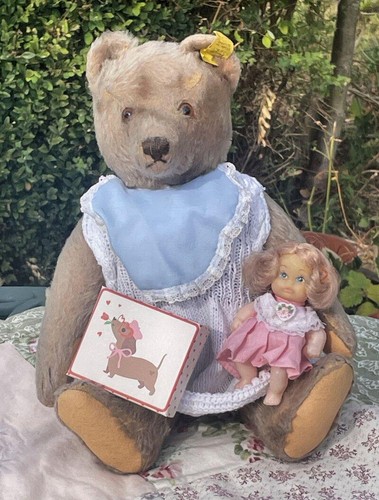 Old antique steiff bear with - old,,