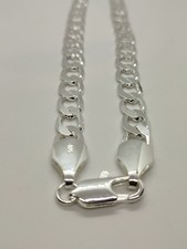 Men's Curb Chain Link Chain Necklace 925 Silver 40cm x 10mm