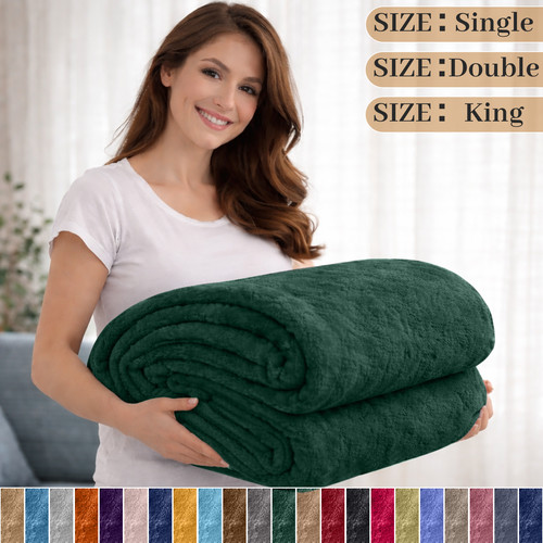 Luxury thick mink blanket - mink,