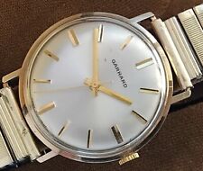 17 JEWELS SWISS MADE GARRARD 9CT GOLD MEN'S WIND UP VINTAGE WATCH