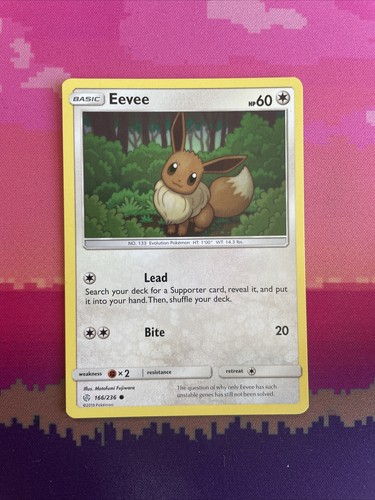 Pokemon card eevee - eevee, cosmic