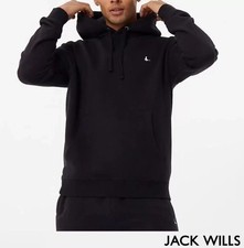 Jack Wills Men's Logo Hoodie in Black, Size XL New