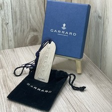 GARRARD London Sterling Silver Logo Bookmark. Rare, Hallmarked 2011. Box & Pouch