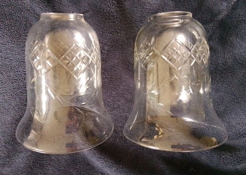 Pair vintage glass - pair,