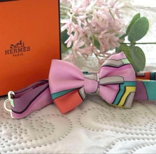 Hermes silk bow tie pink - bow,