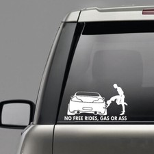 1PCS Funny No Free Rides Gas