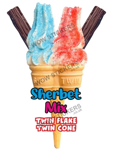 Ice cream van sticker sherbet - sticker,